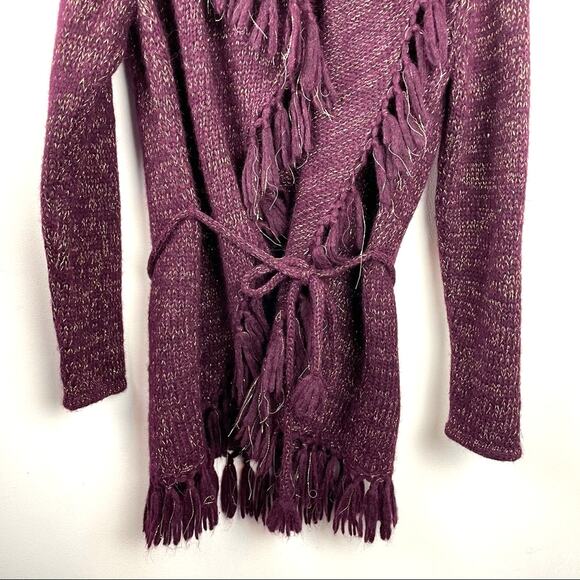 Love Shack Fancy | Purple Wool Sweater Alpaca Cardigan S - Picture 5 of 9